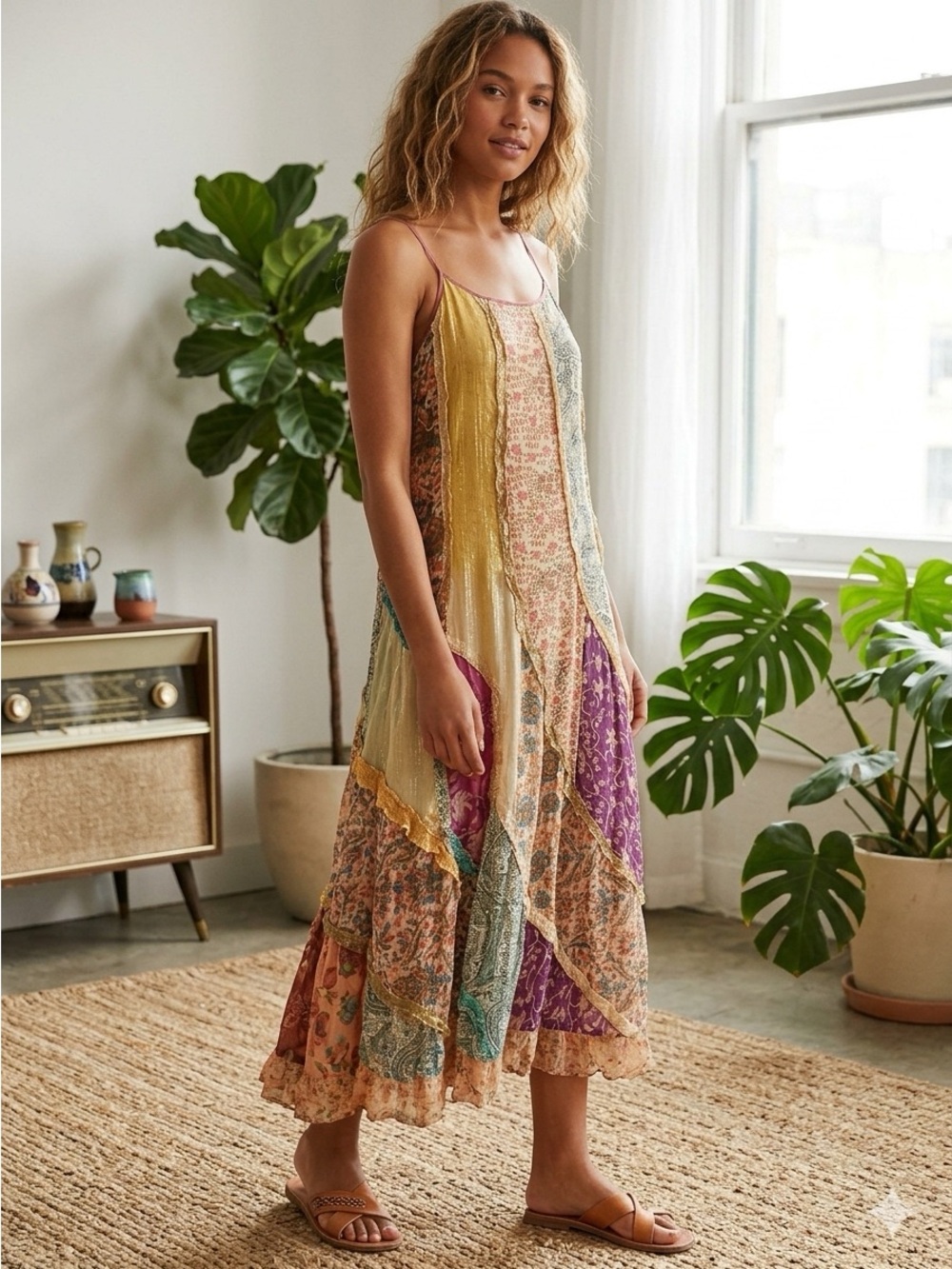 Karma Highway Patchwork Fairy Maxi dress — Size S